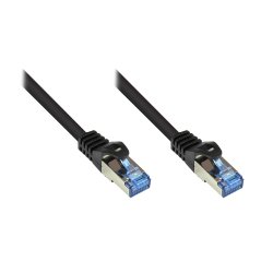 Alcasa Cat6a 15m câble de réseau Noir S/FTP (S-STP)