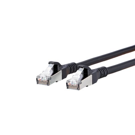 BTR NETCOM Cat6A, 0.5m networking cable Black