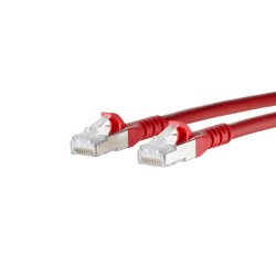 METZ CONNECT Patchkabel S/FTP Cat.6A rot 3,0m