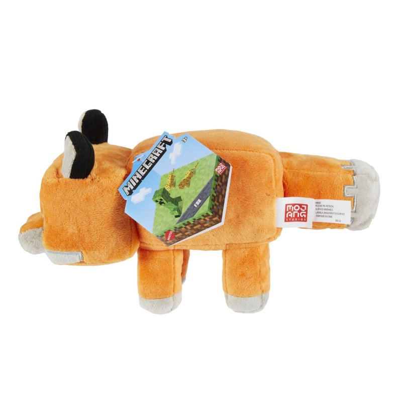 Minecraft Basic Plush Fox Stuffed Animal, Soft Doll Inspired by Video Game Character, 8 inch