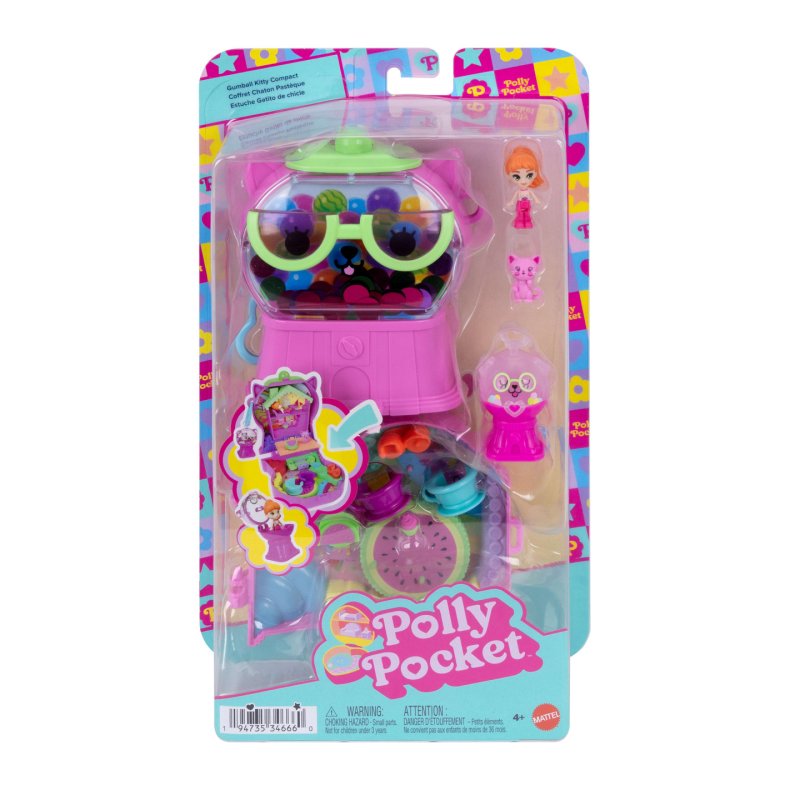 Polly Pocket - Core Compact Watermelon Gumball Kitty (JKC50)