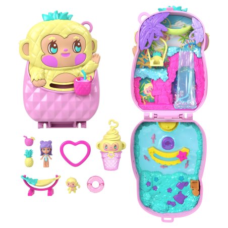 Polly Pocket - Core Compact Pineapple Monkey Colada (JKC49)