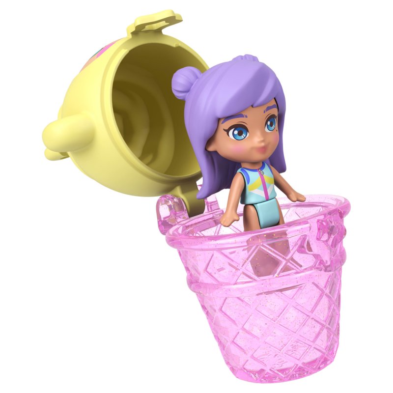 Polly Pocket Pineapple Monkey Compact Playset with 1 Micro Doll and Pet, Travel Toy with Fruit Accessories