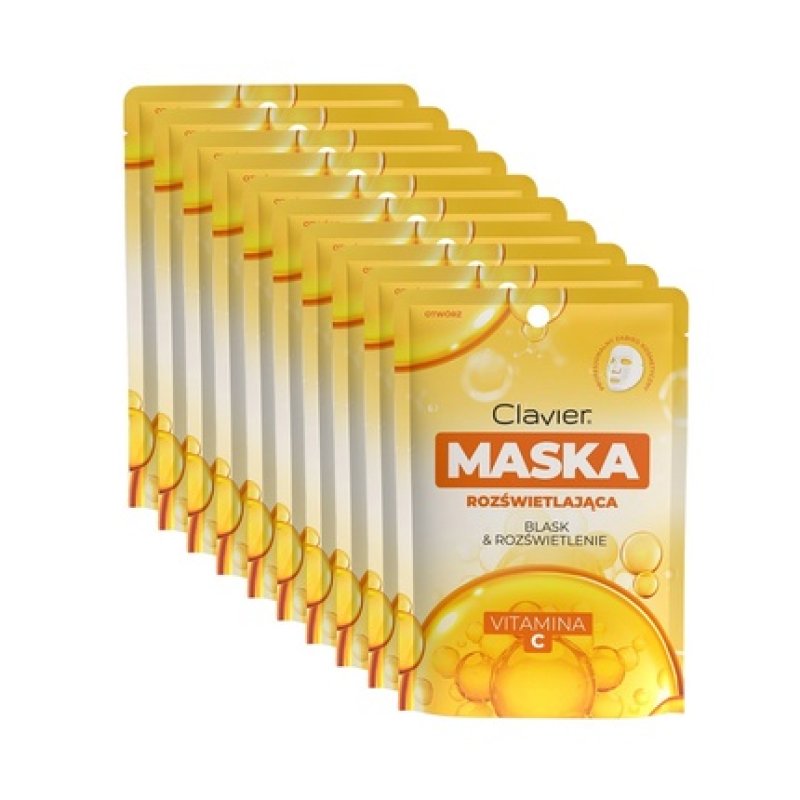 Clavier Brightening Sheet Mask With Vitamin C 10 Pieces