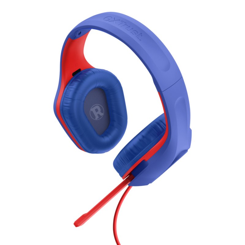 Trust GXT 415SM Zirox Casque Avec fil Arceau Gaming Bleu, Rouge