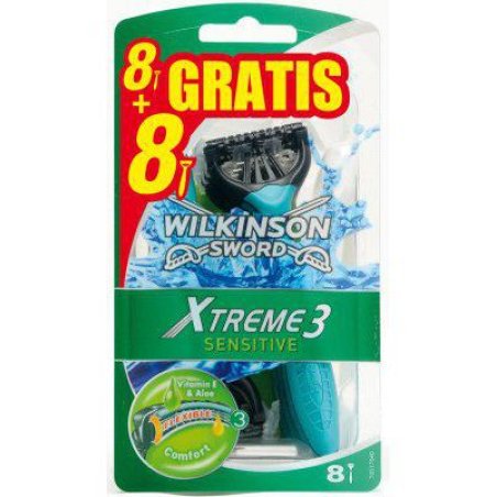 Wilkinson Sword Xtreme 3 Sensitive Noir, Bleu