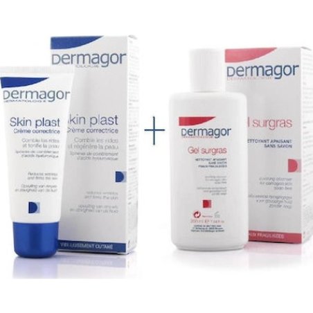 Inpa Dermagor Promo Skin Plast Face Cream 40ml With Free Cleansing Gel De Toilette 200ml