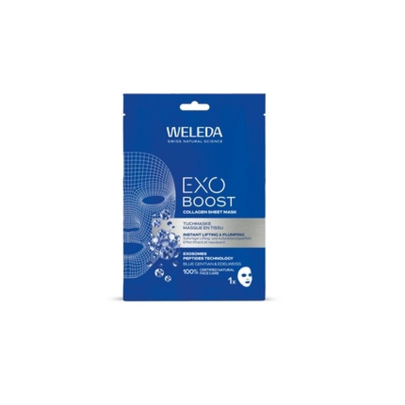 Weleda Exo Boost Collagen Sheet Mask A Rejuvenating Sheet Mask For Radiant Skin