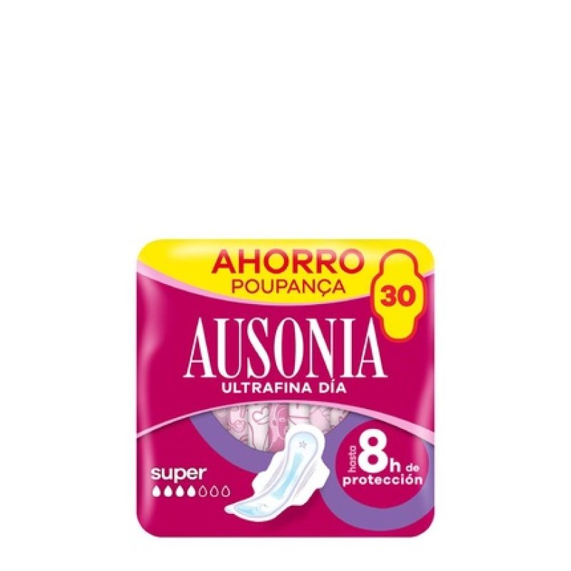 Ausonia Ultrafina Super Hygienic Pads With Wings 30 Units