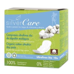 Silver Care Ultra-Thin Cotton Day Pads With Wings - 10 Pieces