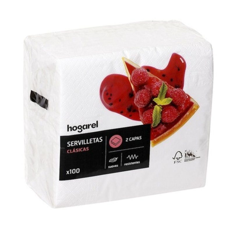 Hogarel Classic Paper Napkins 100 Units