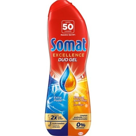 Somat Excellence Duo Gel Dishwasher Detergent With Vinegar Antiodor Freshness