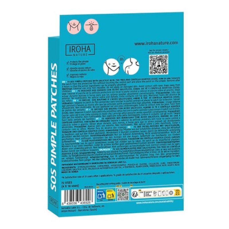 Iroha Nature SOS Blemish Patches with Salicylic Acid and Tea Tree Oil