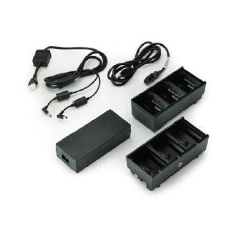 Zebra Dual 3-Slot Battery Charger Connected via Y Cable