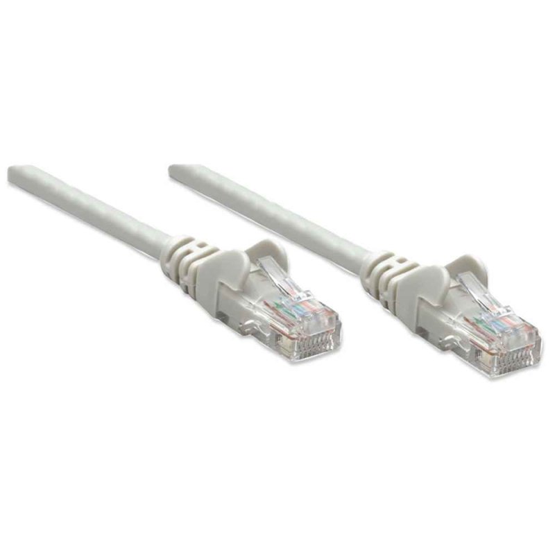 Patchkabel RJ45 U/UTP Cat5e 5.0m Hebelschutz grau