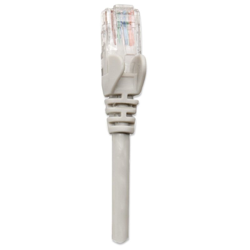 Patchkabel RJ45 U/UTP Cat5e 5.0m Hebelschutz grau