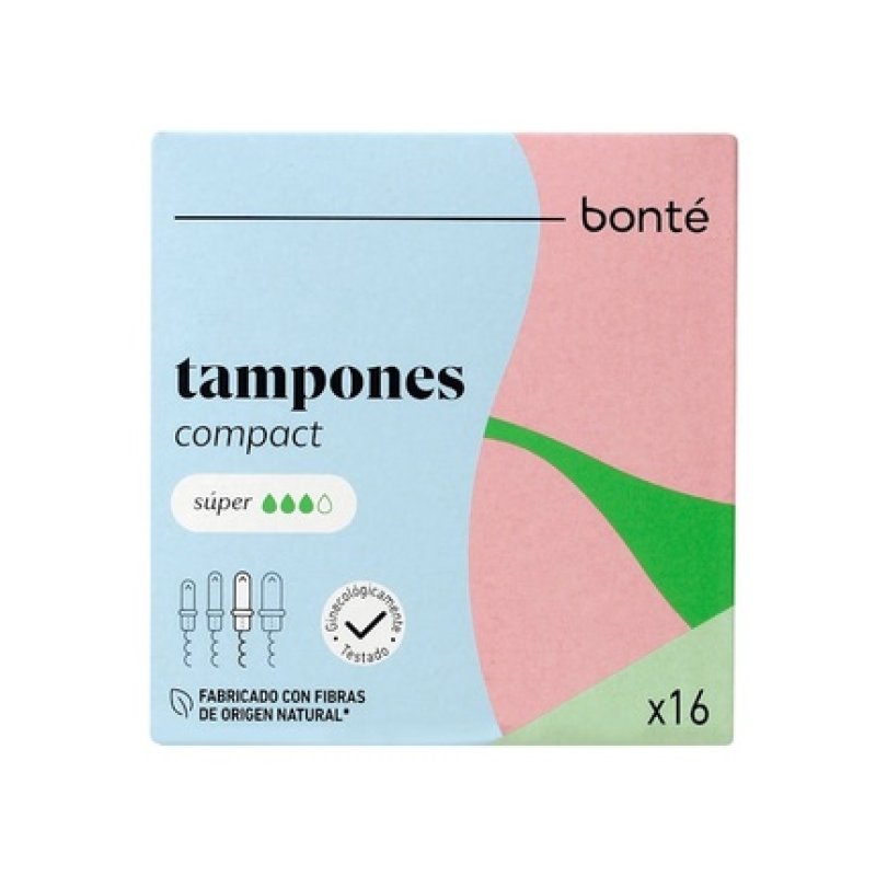 Bonte Super Tampons With Compact Applicator 16 Units