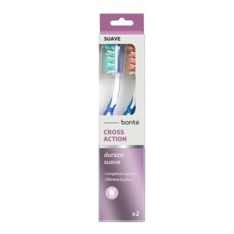 Bonte Soft Cross Action Toothbrush 2 Units