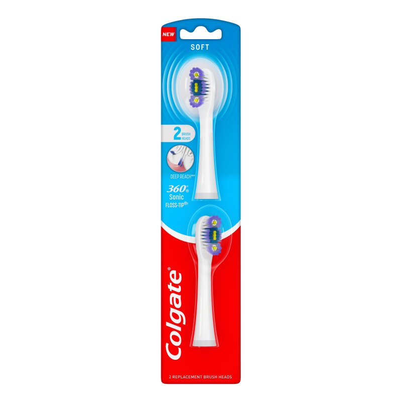Colgate CN08201A toothbrush head 2 pc(s) Blue, Purple, Red, White