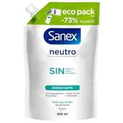 Sanex Neutral Shower Gel Refill Without Moisturizer 950ml