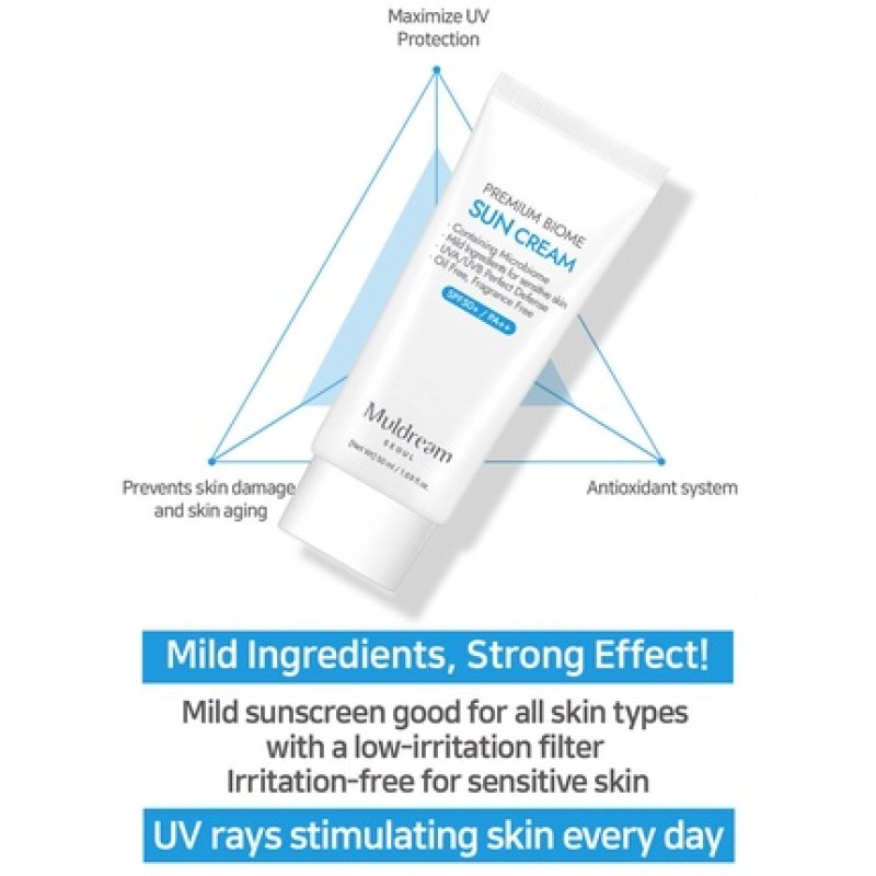 Oil Free Premium Biome Sun Cream SPF 50 / PA 1.69 Fl Oz