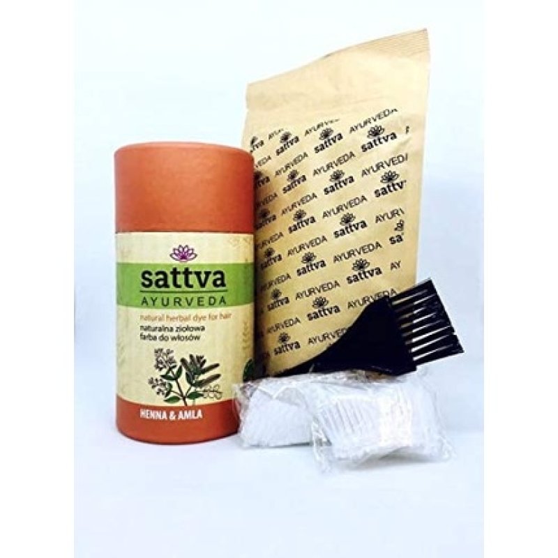 SATTVA Natural Herbal Dye for Hair Henna & Amla 150g