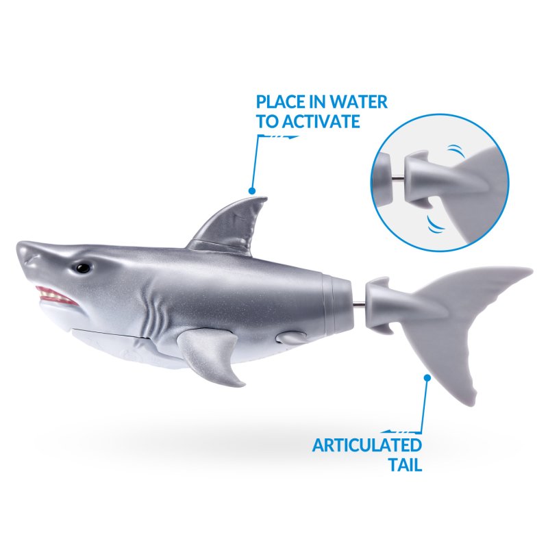 Robo Alive Requin Activé par l'Eau (Blanc)