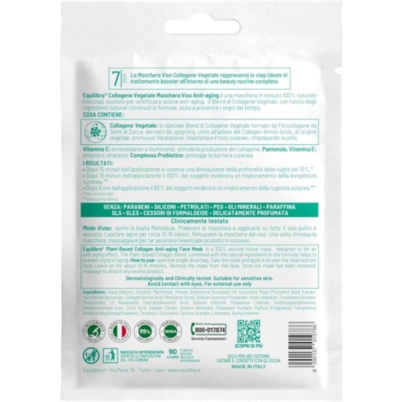 Equilibra Vegetable Collagen Anti-Aging Face Mask