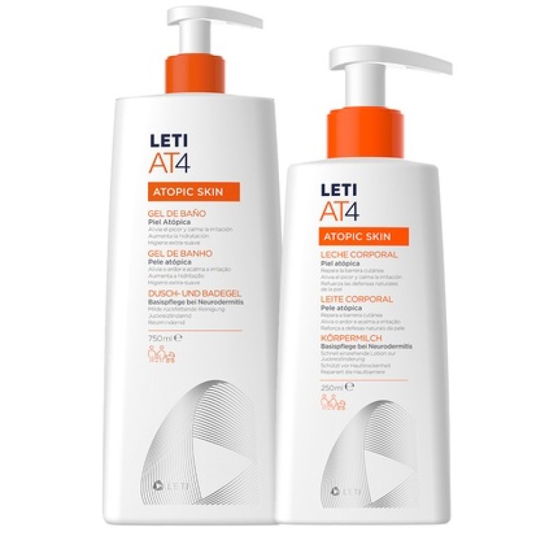 Leti At4 Bath Gel 750ml Body Milk 250ml