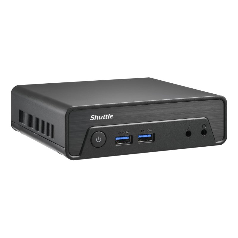 Shuttle Nano PC NE1010XA, Intel N 100, 8GB DDR4, 250GB M.2, 1x HDMI, 1x DP, 6x USB, 1x LAN, FANLESS, 24/7, VESA