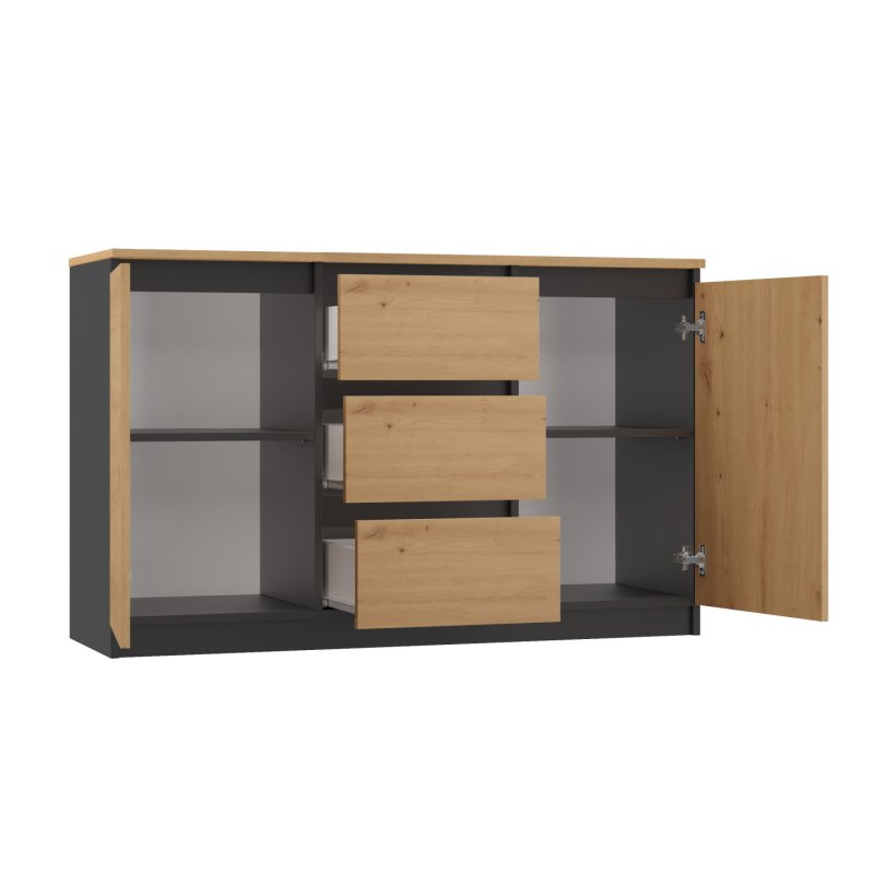 Topeshop 2D3S ANT/ART BA KPL chest of drawers