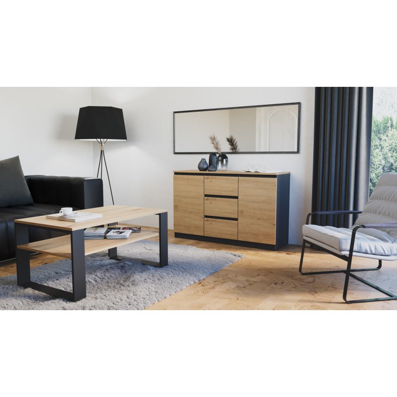 Topeshop 2D3S ANT/ART BA KPL chest of drawers