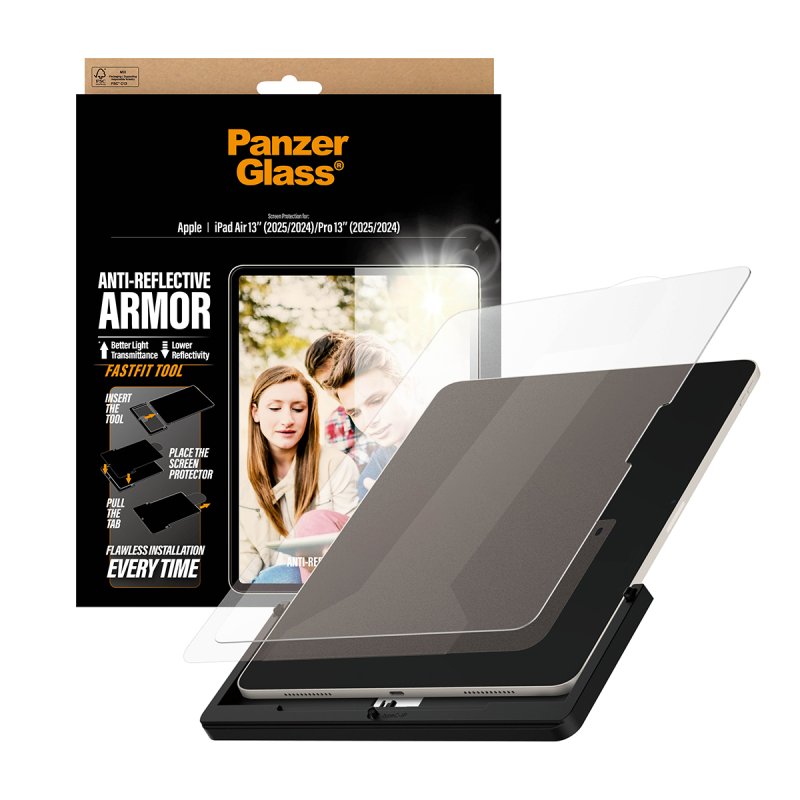 PanzerGlass Anti-Reflective Armor Screen Protector iPad Air 13" (2024-2026) | Pro 13" (2024-2025) | Ultra-Wide Fit w.