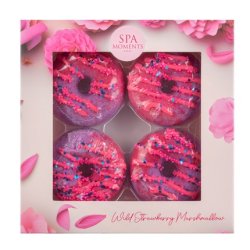 Chlapu Chlap Spa Moments Bath Donut Set With Strawberry Foam Scent 4 Pcs