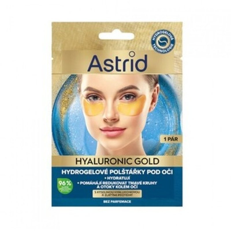 Astrid Hyaluronic Gold Hydrogel Eye Patches With Golden Proteins And Ceramides