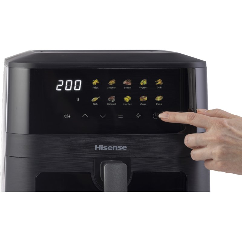Hisense HAF2100DCD Unique 7,7 L 2100 W Friteuse d’air chaud Noir