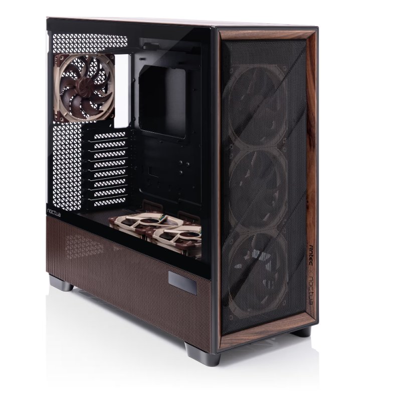 Flux Pro Noctua Edition (schwarz/holz, inkl. NA-FH1 Lüfter-Hub)
