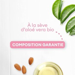 Bebe Cadum Gel For Body/Hair, Natural Caress, Organic Aloe Vera, Baby