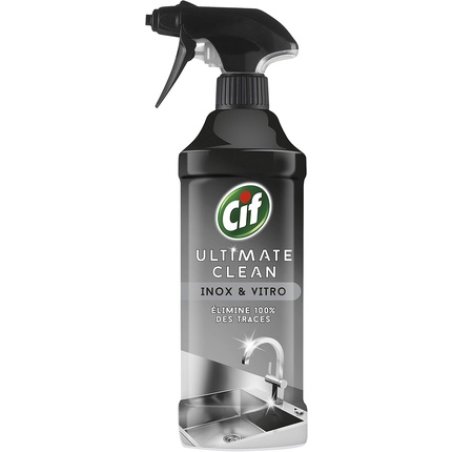 Cif Ultimate Clean Stainless Steel Glass Cleaning Spray Gun 435ml