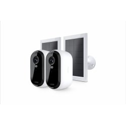 Arlo Caméra de sécurité Essential 3 2K, 2 caméras avec panneaux solaires