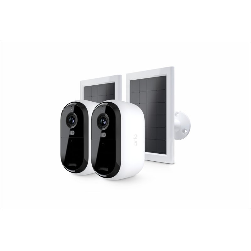 Arlo Caméra de sécurité Essential 3 2K, 2 caméras avec panneaux solaires