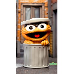 Sesame Street FUN! FUN! Vinyl Action Figure Oscar the Grouch (Orange) 13 cm