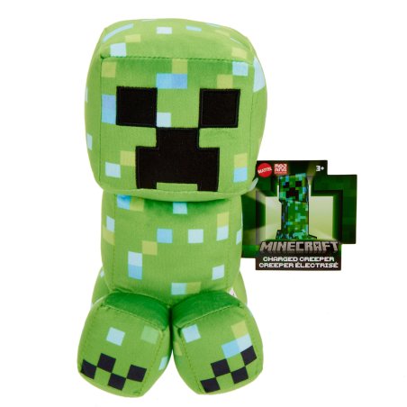 Minecraft Charged Creeper Plush Character, 8-inch Collectible Soft Doll Inspired by the Video Game
