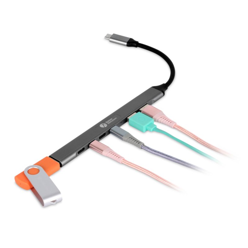 BakkerElkhuizen USB-C Hub 7-in-1 (3 x USB-A 4 x USB-C)