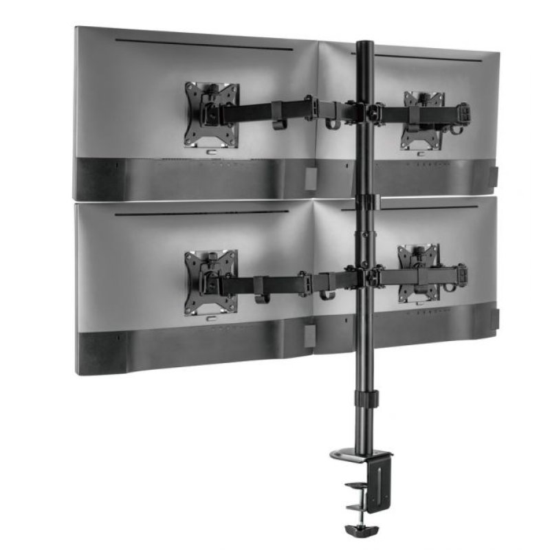 Equip 17"-32" Articulating Quad Monitor Desk Mount Bracket