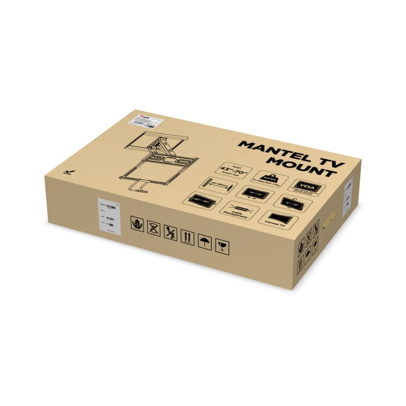 Equip 650326 Support mural pour téléviseur 43« -70 », à fixation par tirage déroulant