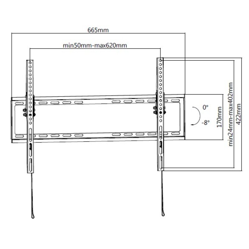 Equip 650334 37"-75" Low Profile TV Wall Mount Bracket