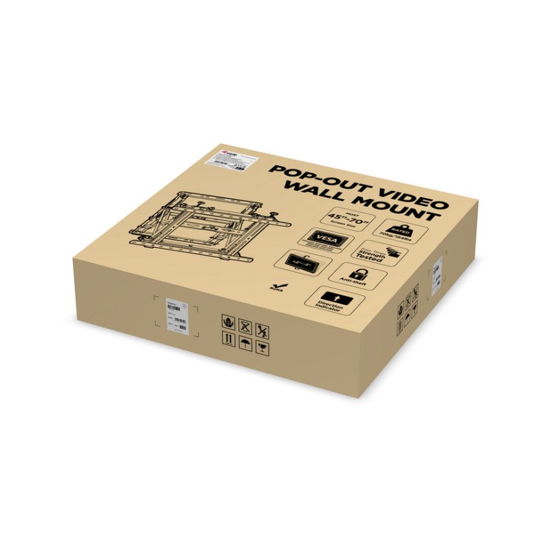 Equip Wandhalterung 45"-70"/1TFT Popout 1Gelenk 70Kg sw lite Retail
