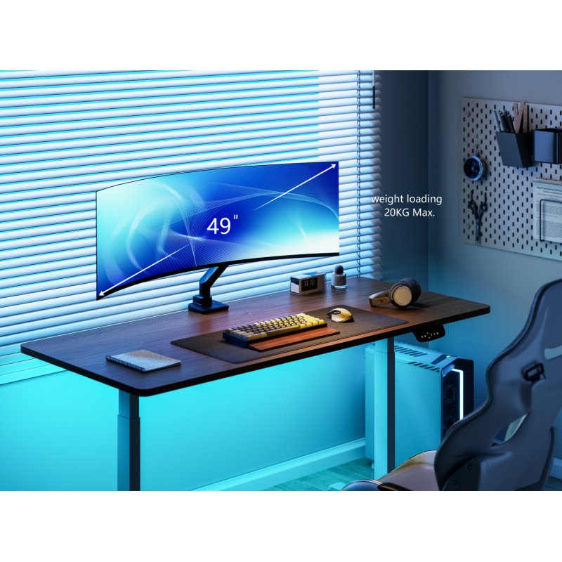 Equip 17"-49" Heavy-Duty Monitor Desk Mount Bracket, Black