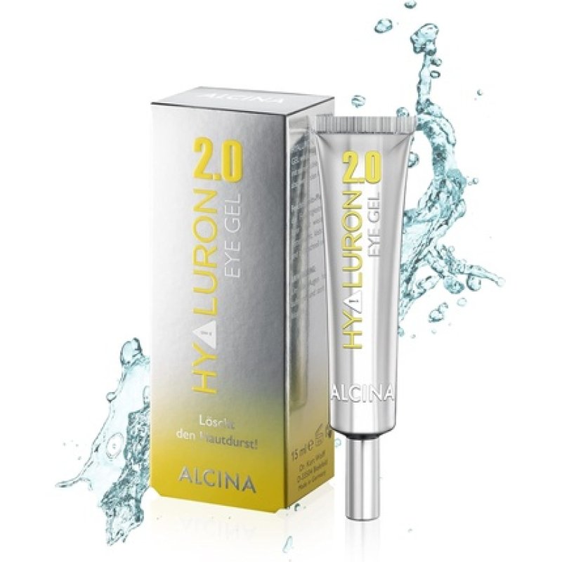 ALCINA Hyaluron 2.0 Eye Gel 15ml - Eye Gel with Hyaluronic Acid for Reducing Swelling